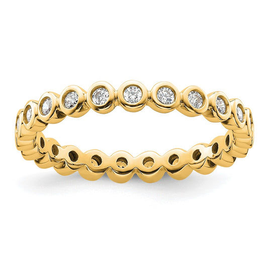 Shop Exclusive 14K Gold 1/2 Carat Diamond Eternity Band - Stylish Size 9