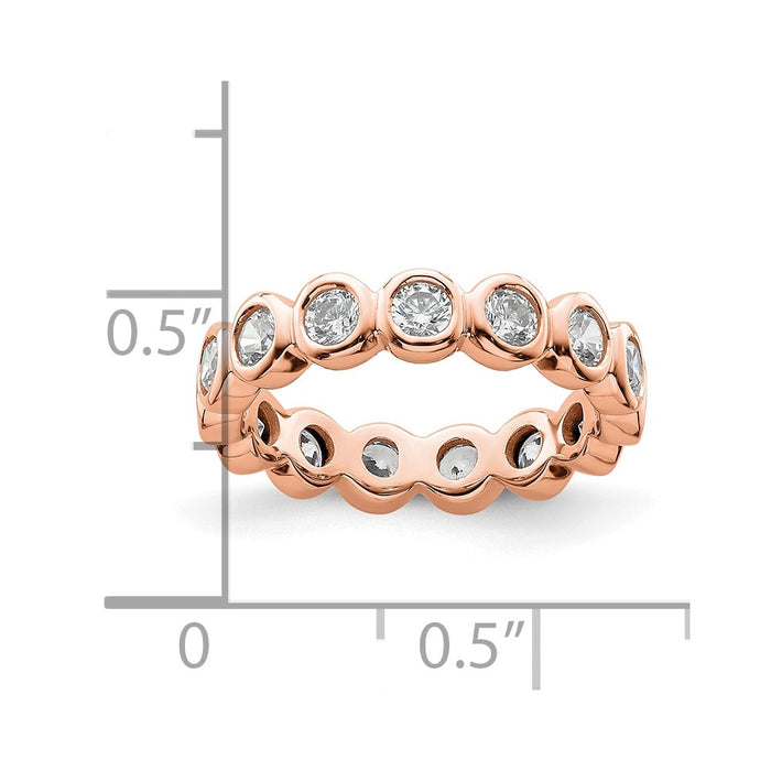 Buy 14K Rose Gold 1 Carat Diamond Eternity Band - Stylish Size 4.5 Ring-4