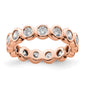 Buy Stylish 14K Rose Gold Polished 1 Carat Diamond Eternity Band - Size 4-1