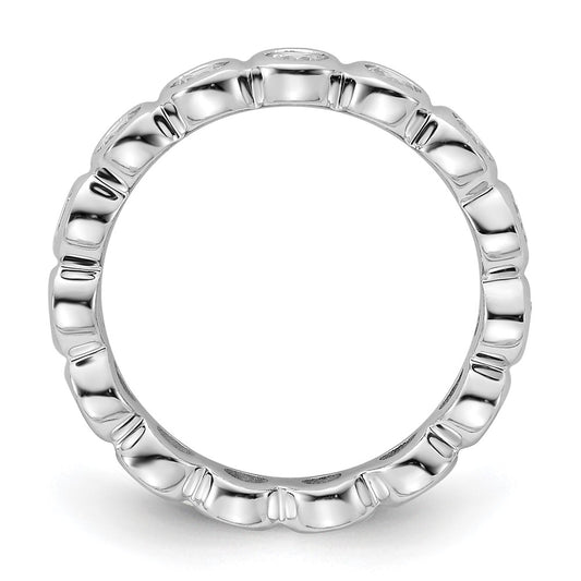 Buy Stylish 14K White Gold 1 Carat Diamond Eternity Band - Size 4.5 Clearance