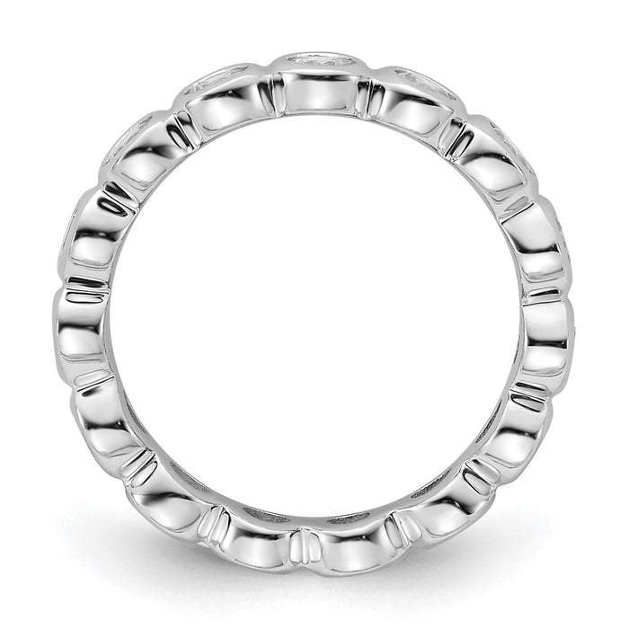 Buy Stylish 14K White Gold 1 Carat Diamond Eternity Band - Size 4.5 Clearance-2