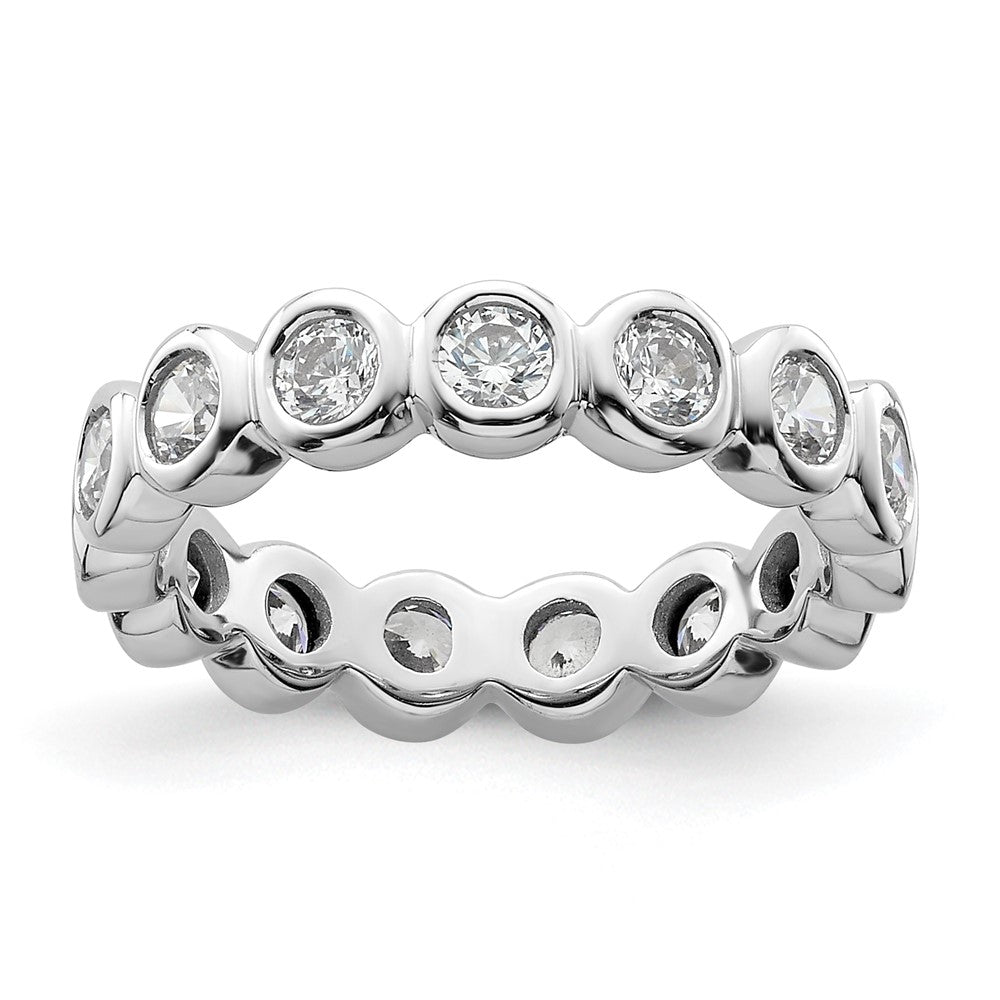 Buy Exclusive 14K White Gold 1 Carat Diamond Eternity Band - Stylish Size 4