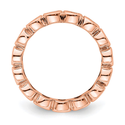 Buy Stylish 14K Rose Gold Eternity Band with 1 Carat Diamond - Size 5.5