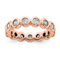 Buy Stylish 14K Rose Gold Eternity Band with 1 Carat Diamond - Size 5.5-14