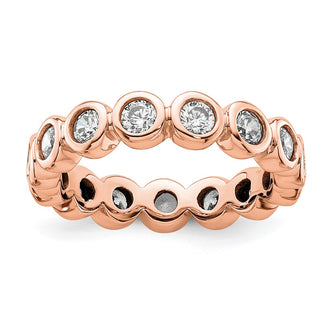 Buy Stylish 14K Rose Gold Eternity Band with 1 Carat Diamond - Size 5.5