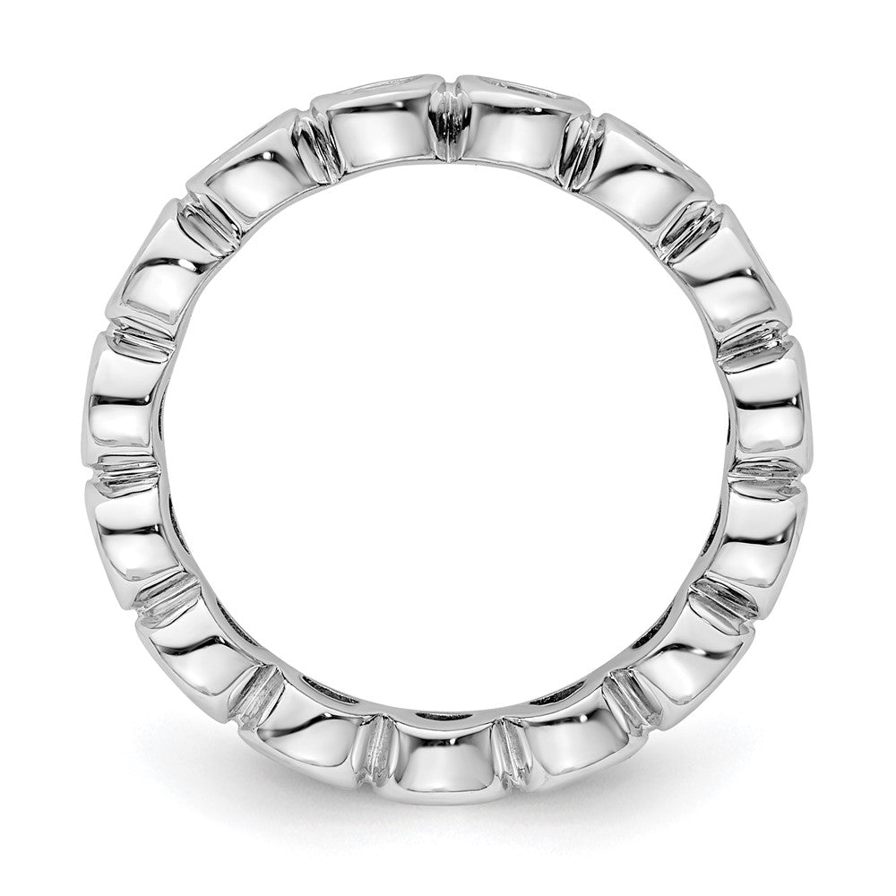 High-Quality 14K White Gold 1 Carat Diamond Eternity Band - Size 5.5, Luxury Value