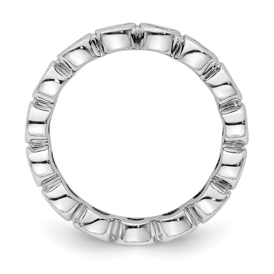 High-Quality 14K White Gold 1 Carat Diamond Eternity Band - Size 5.5, Luxury Value