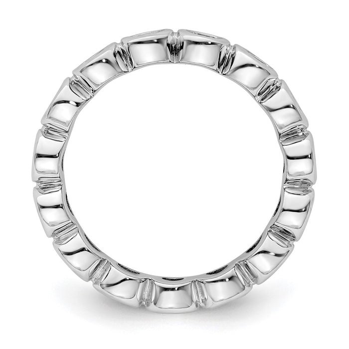 Buy 1 Carat Diamond Bezel-Set Eternity Band in 14K White Gold - Stylish Value!-2