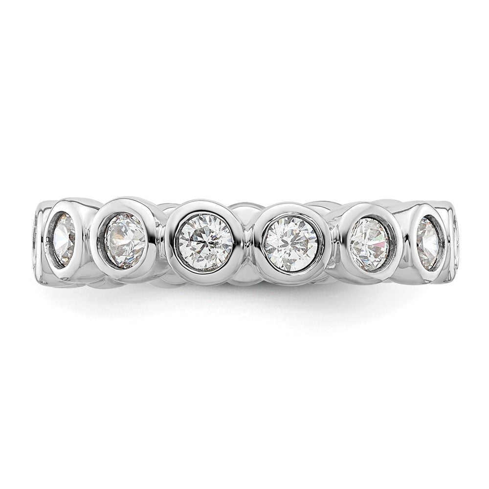 High-Quality 14K White Gold 1 Carat Diamond Eternity Band - Size 5.5, Luxury Value