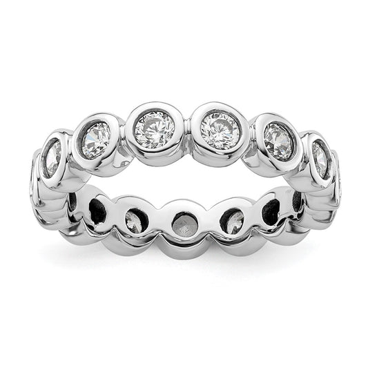 Buy 1 Carat Diamond Bezel-Set Eternity Band in 14K White Gold - Stylish Value!