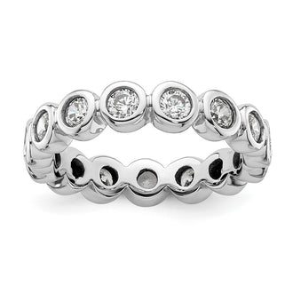 High-Quality 14K White Gold 1 Carat Diamond Eternity Band - Size 5.5, Luxury Value