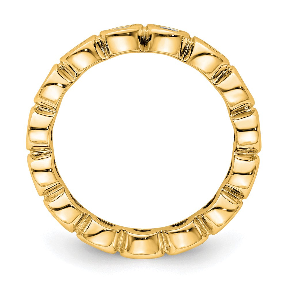 High-Quality 14K Gold 1 Carat Diamond Eternity Band - Stylish Size 5 Value