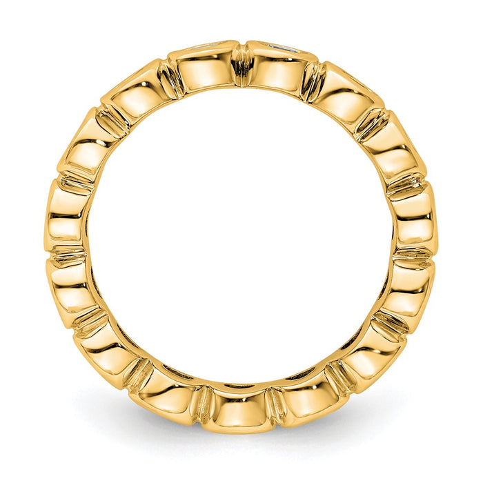 High-Quality 14K Gold 1 Carat Diamond Eternity Band - Stylish Size 5 Value-2