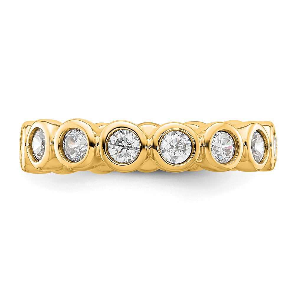 High-Quality 14K Gold 1 Carat Diamond Eternity Band - Stylish Size 5 Value