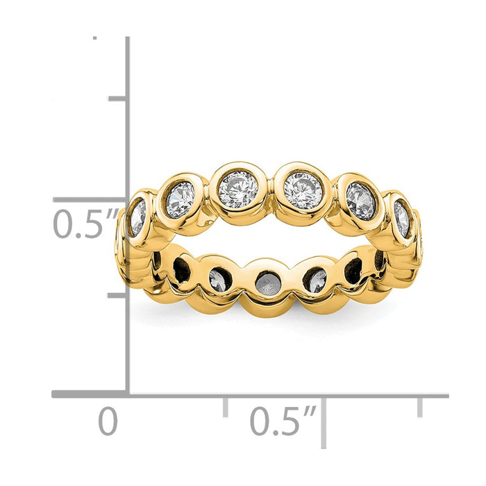 High-Quality 14K Gold 1 Carat Diamond Eternity Band - Stylish Size 5 Value-4
