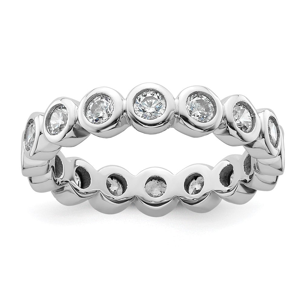 Buy Exclusive 1 Carat Diamond Eternity Band in 14K White Gold - Size 6, Stylish!