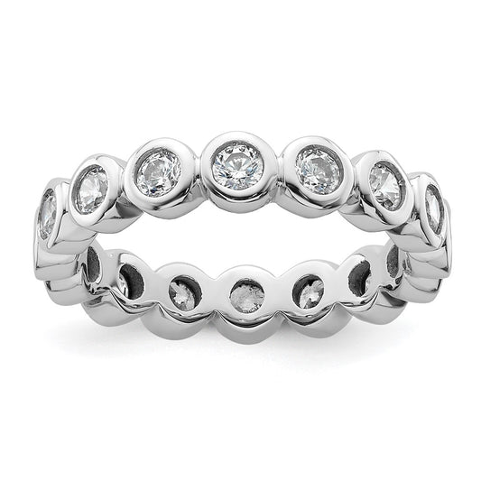 Buy Exclusive 1 Carat Diamond Eternity Band in 14K White Gold - Size 6, Stylish!
