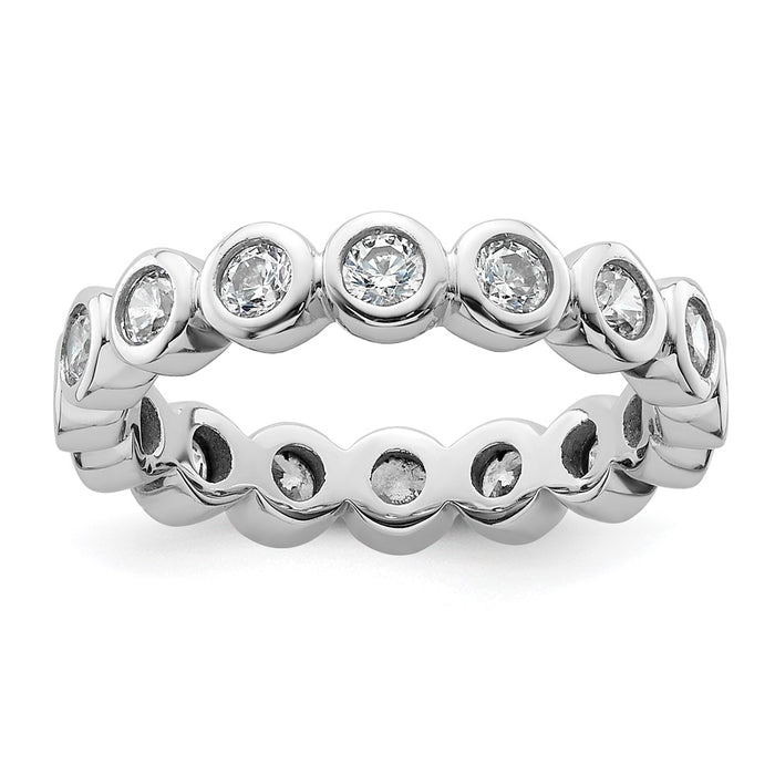 Buy Exclusive 1 Carat Diamond Eternity Band in 14K White Gold - Size 6, Stylish!-1