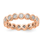 Buy Exclusive 14K Rose Gold 1 Carat Diamond Eternity Band - Stylish Design-7