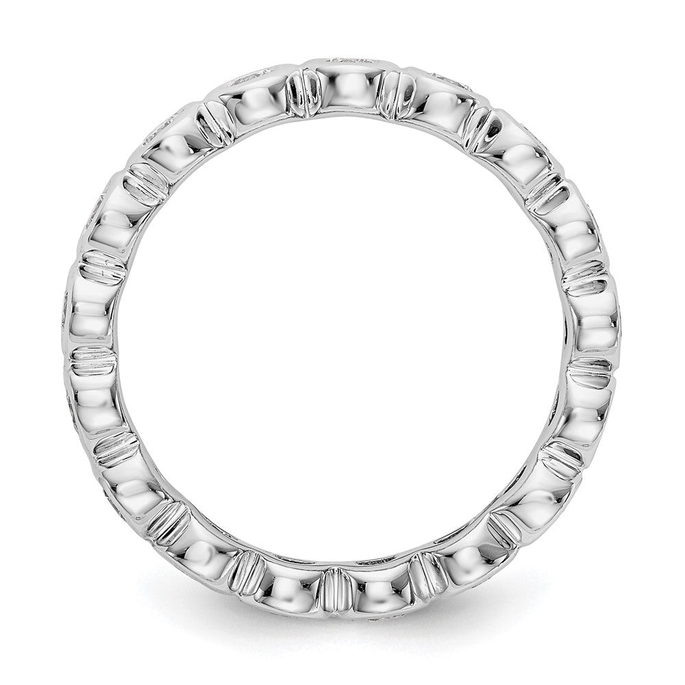 Buy Exclusive 14K White Gold Polished 1 Carat Diamond Eternity Band - Size 7
