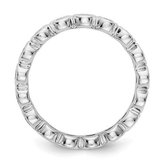 Buy Exclusive 14K White Gold Polished 1 Carat Diamond Eternity Band - Size 7