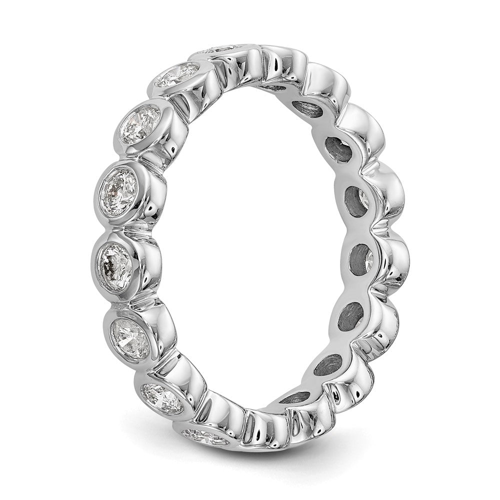 Buy Exclusive 14K White Gold Polished 1 Carat Diamond Eternity Band - Size 7