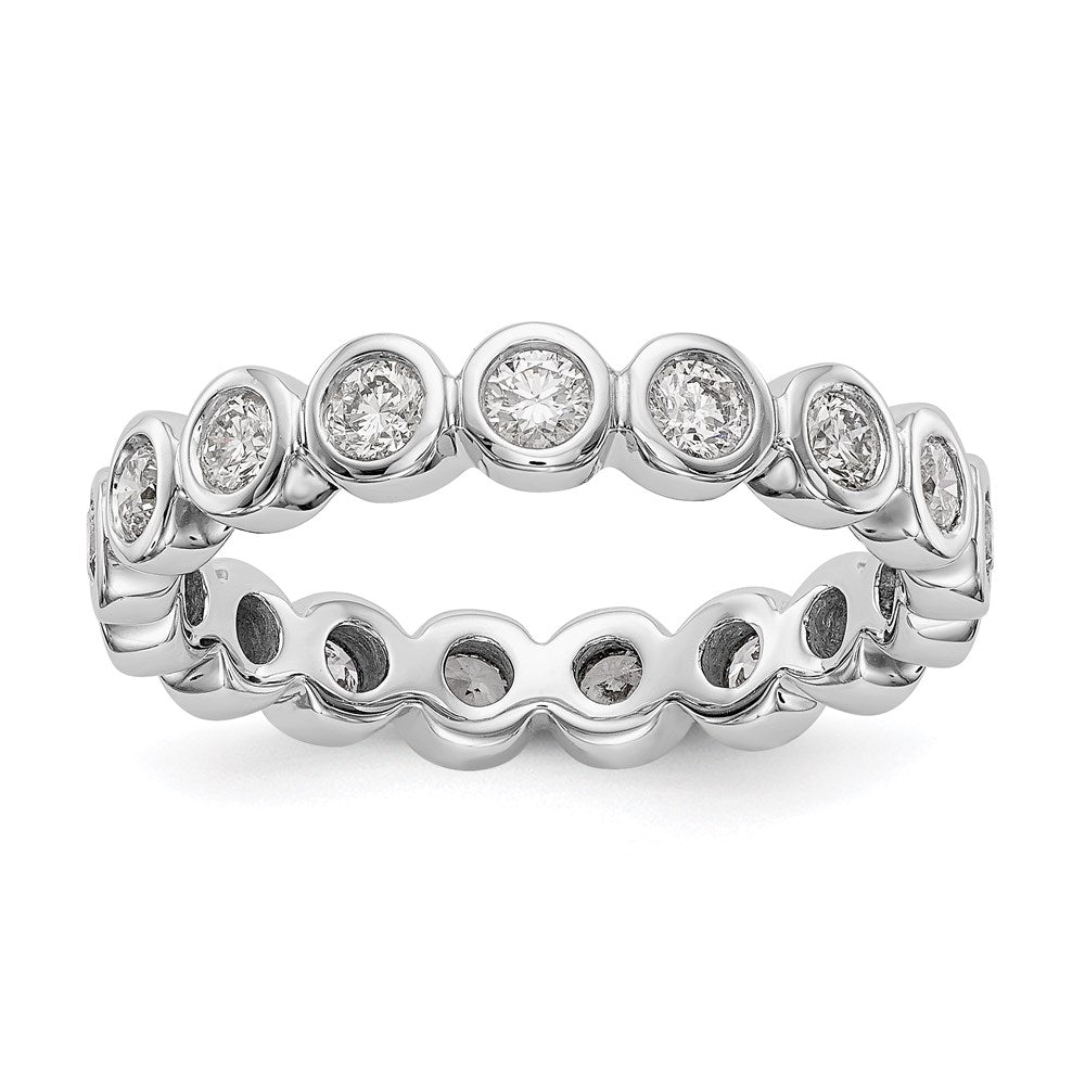 Buy Exclusive 14K White Gold Polished 1 Carat Diamond Eternity Band - Size 7