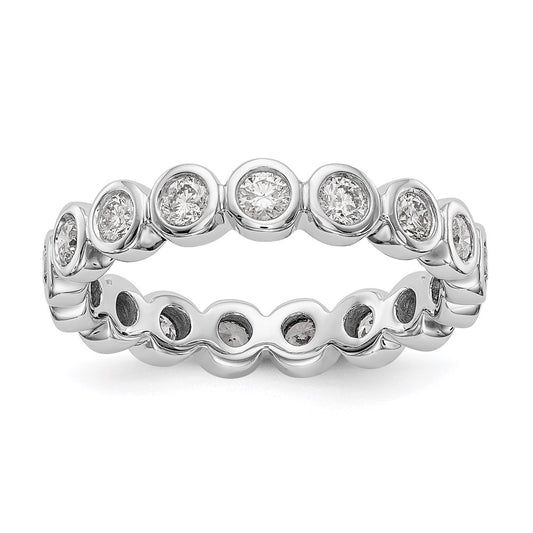 Buy Exclusive 14K White Gold Polished 1 Carat Diamond Eternity Band - Size 7