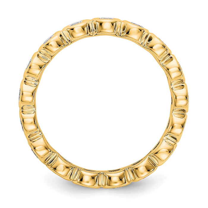 Exclusive 14K Gold 1 Carat Diamond Eternity Band - Stylish Size 7 Design-2