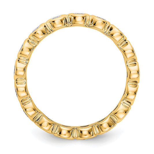 High-Quality 14K Gold 1-Carat Diamond Eternity Band - Size 7.5, Stylish Value