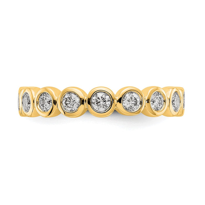 Exclusive 14K Gold 1 Carat Diamond Eternity Band - Stylish Size 7 Design-3