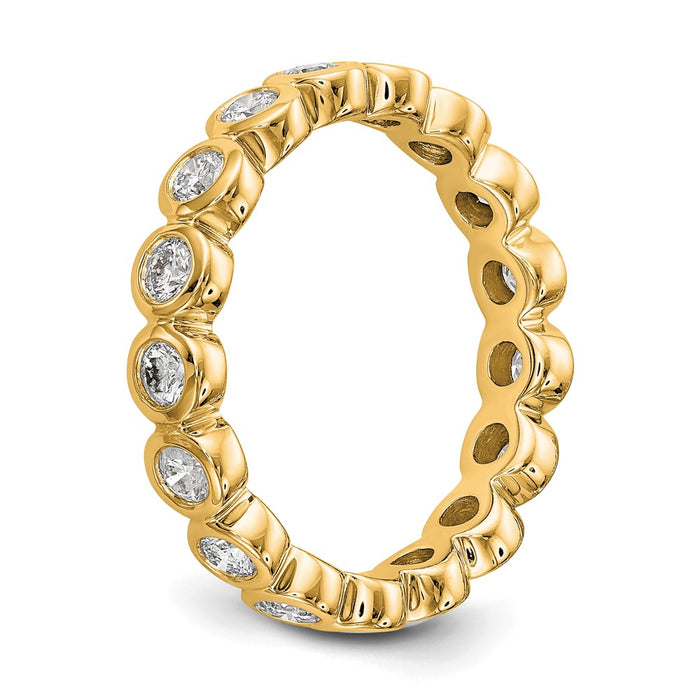 Exclusive 14K Gold 1 Carat Diamond Eternity Band - Stylish Size 7 Design-4