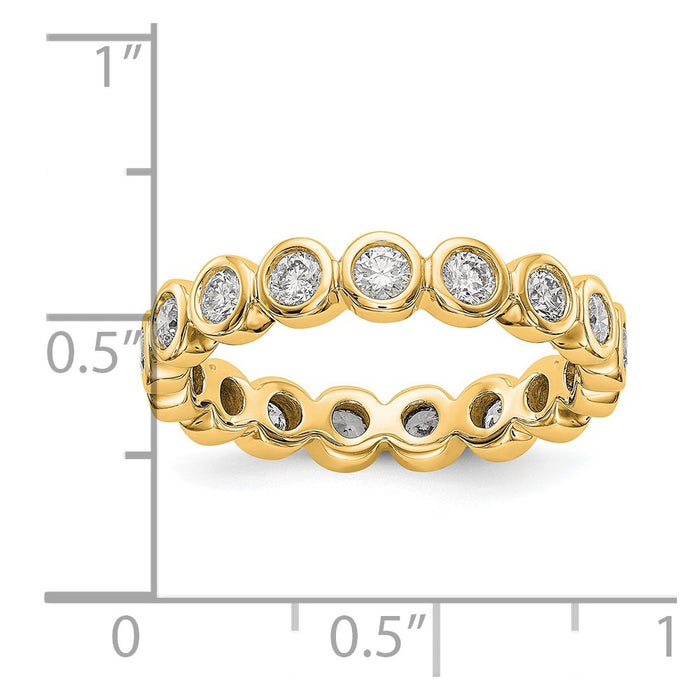 Exclusive 14K Gold 1 Carat Diamond Eternity Band - Stylish Size 7 Design-5