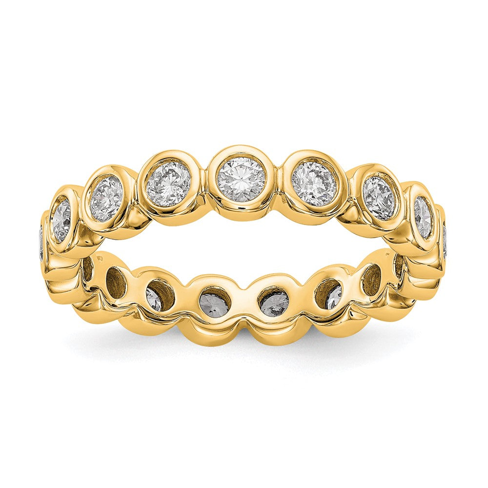 Exclusive 14K Gold 1 Carat Diamond Eternity Band - Stylish Size 7 Design