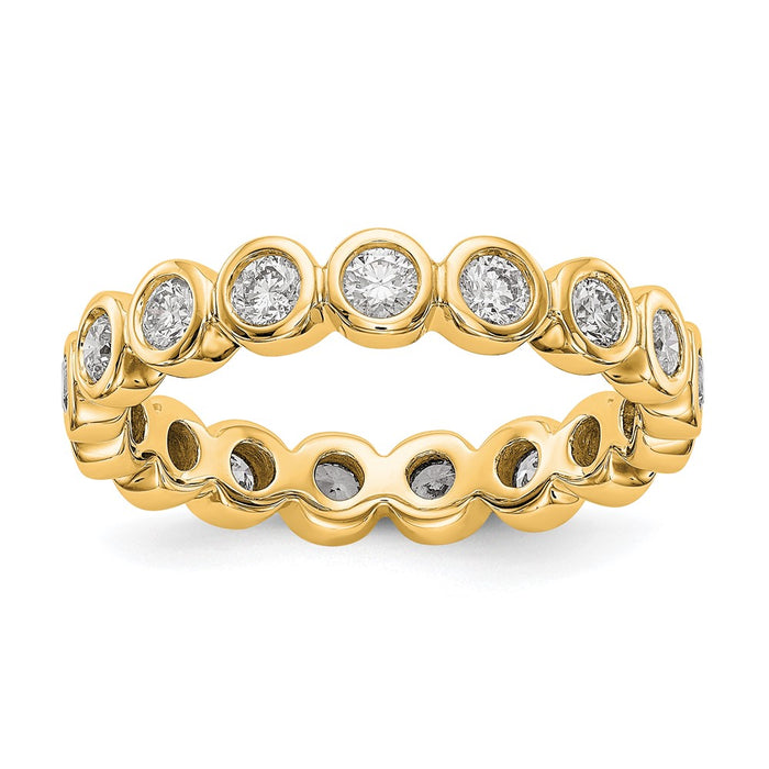 Exclusive 14K Gold 1 Carat Diamond Eternity Band - Stylish Size 7 Design-1