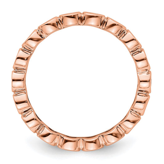 Exclusive 14K Rose Gold 1 Carat Diamond Eternity Band - Stylish Size 8 Value