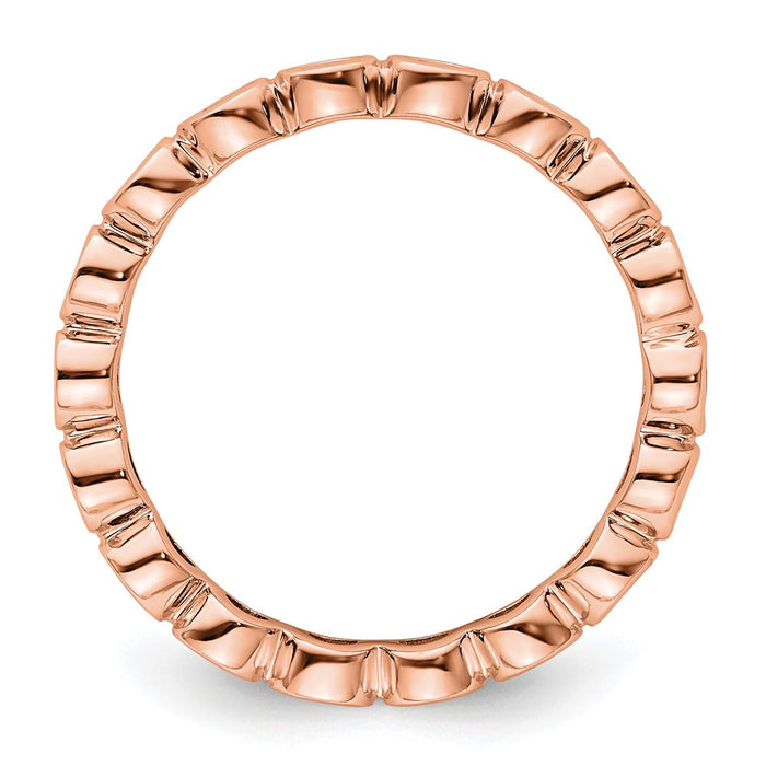 Exclusive 14K Rose Gold 1 Carat Diamond Eternity Band - Stylish Size 8 Value-2