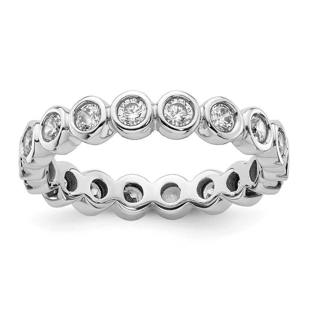 Buy Exclusive 14K White Gold 1 Carat Diamond Eternity Band - Size 8, Stylish!