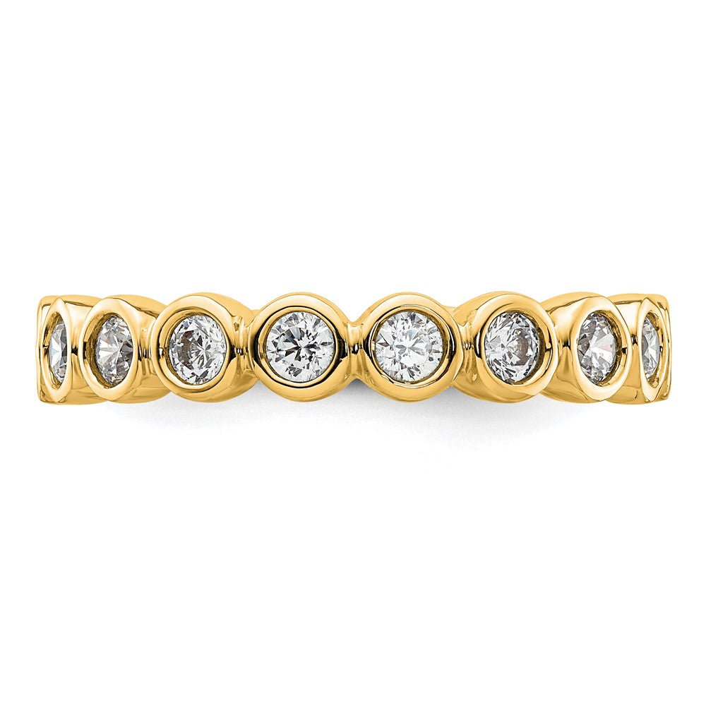 Designer 14K Gold 1 Carat Diamond Eternity Band - Size 8.5, Stylish Value