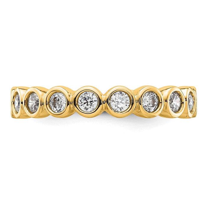 Designer 14K Gold 1 Carat Diamond Eternity Band - Size 8.5, Stylish Value-3