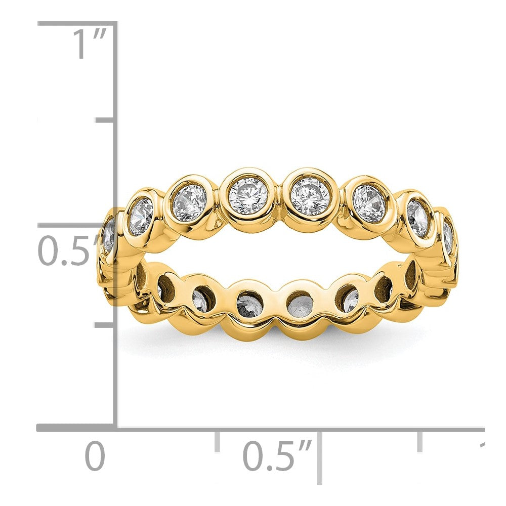 Designer 14K Gold 1 Carat Diamond Eternity Band - Size 8.5, Stylish Value