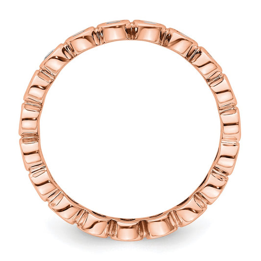 Exclusive 14K Rose Gold 1 Carat Diamond Eternity Band - Stylish Size 9 Value