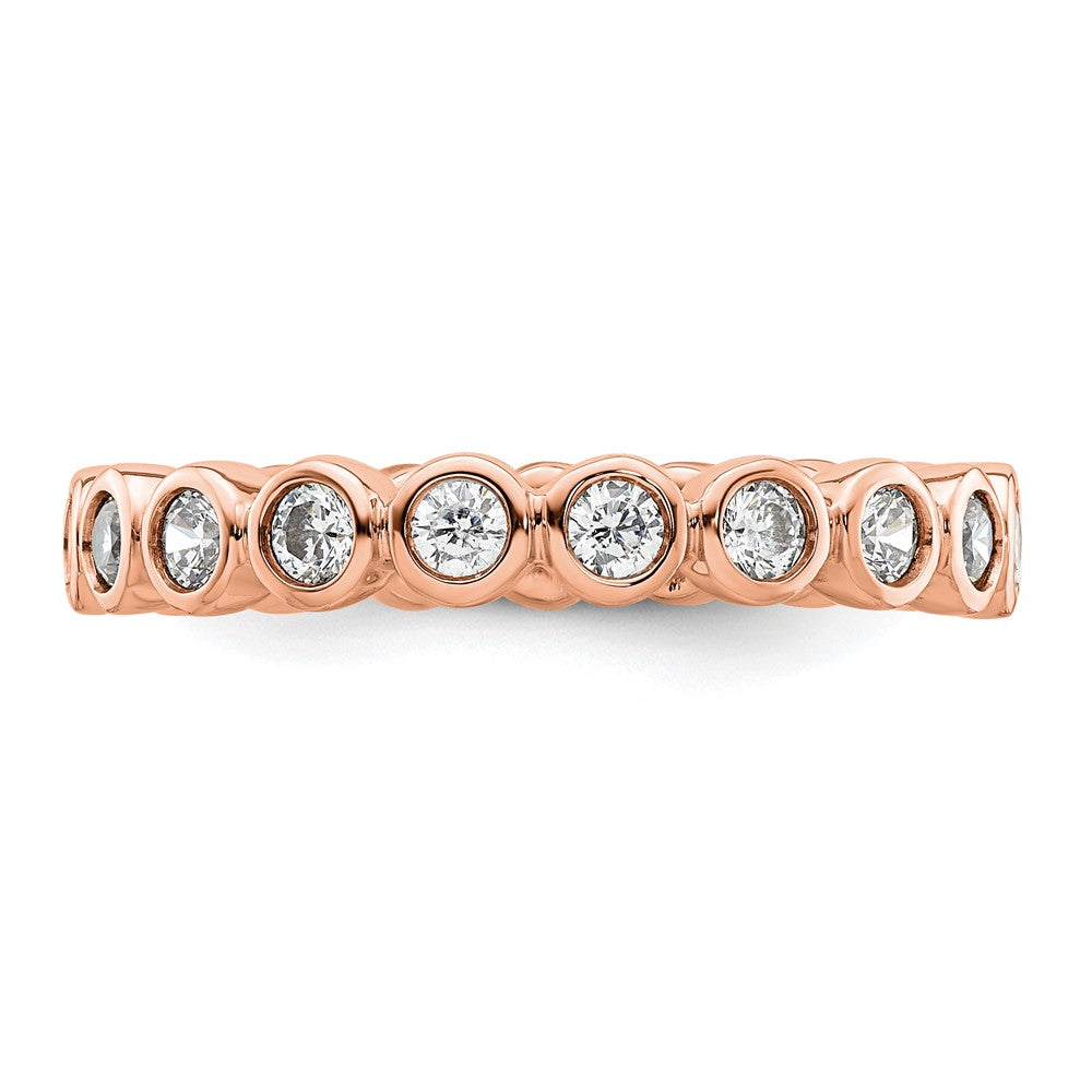 Exclusive 14K Rose Gold 1 Carat Diamond Eternity Band - Stylish Size 9 Value