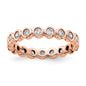 Exclusive 14K Rose Gold 1 Carat Diamond Eternity Band - Stylish Size 9 Value-18