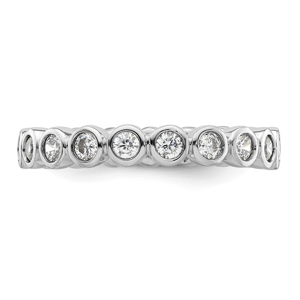 Buy 14K White Gold 1-Carat Bezel-Set Diamond Eternity Band - Stylish Size 9