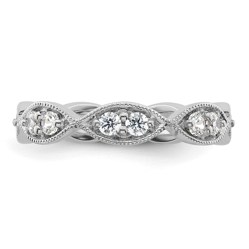 Buy 14K White Gold Vintage Pave Eternity Band - 1/2 Carat Diamonds, Stylish!