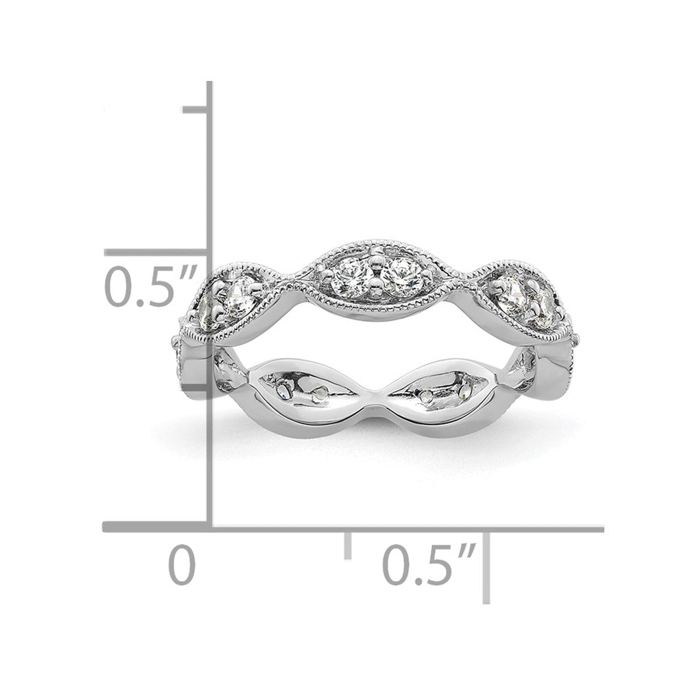 Buy 14K White Gold Vintage Pave Eternity Band - 1/2 Carat Diamonds, Stylish!