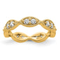 High-Quality 14K Gold Vintage 1/2 Carat Diamond Pave Eternity Band - Affordable Price, Size 4.5-8