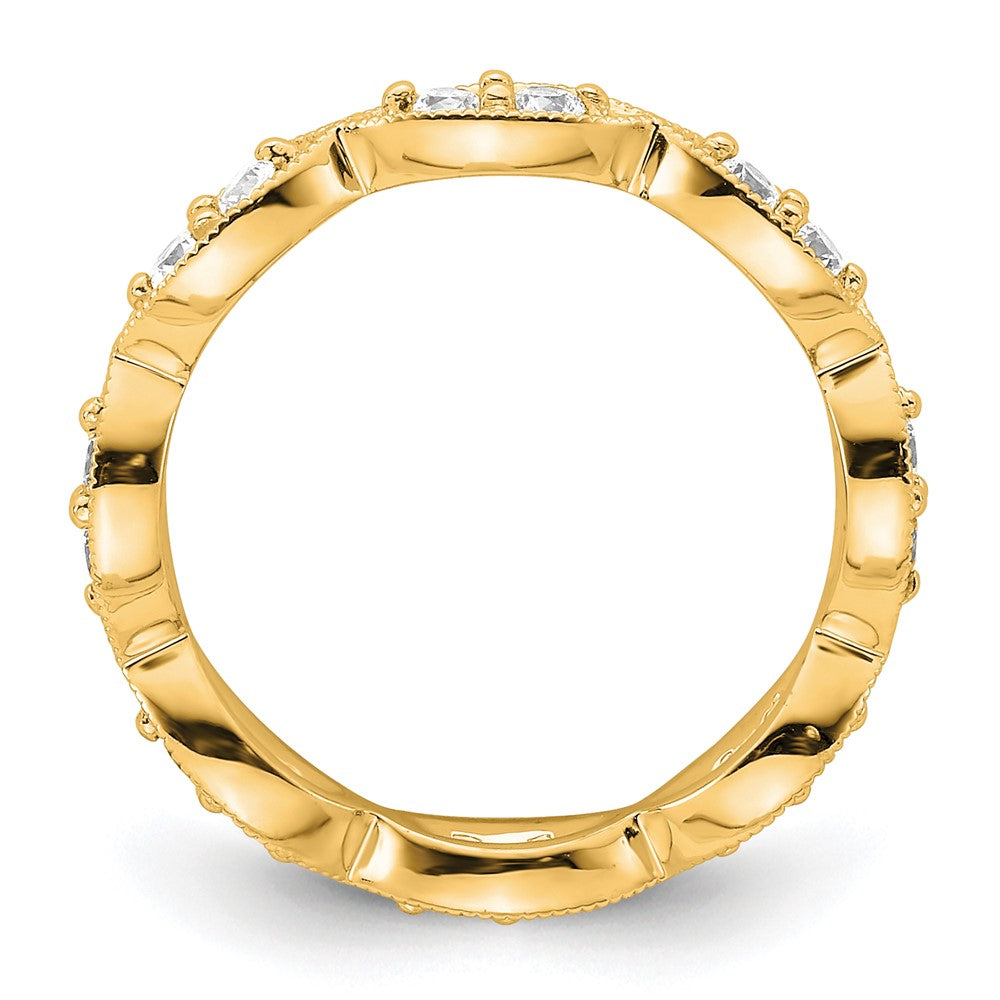 Buy Exclusive 1/2 Carat Diamond Pave Eternity Band - 14K Gold, Size 5.5