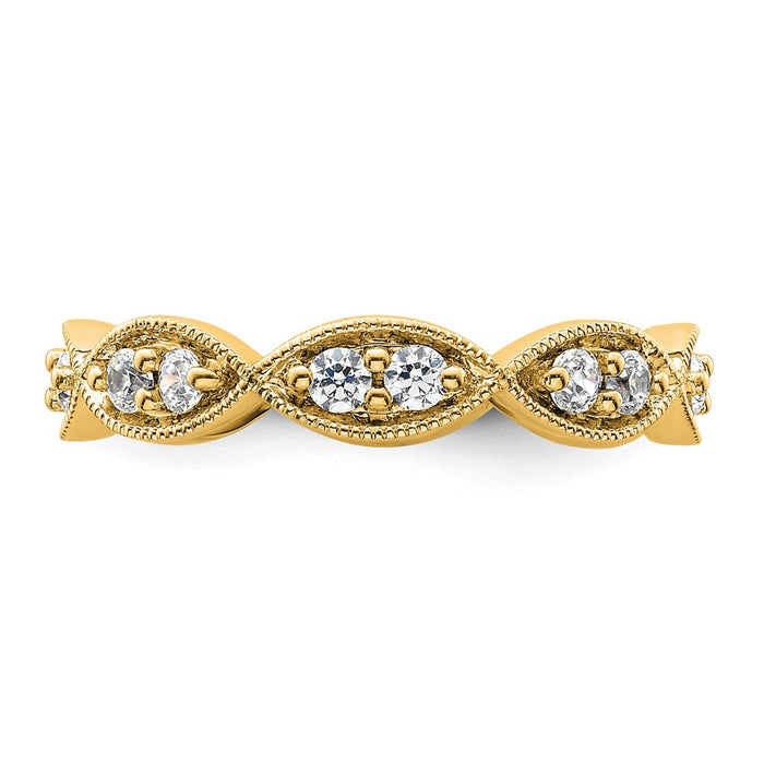 Buy Exclusive 1/2 Carat Diamond Pave Eternity Band - 14K Gold, Size 5.5-3